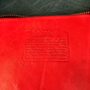 Coach Vibrant Red Leather Accessory